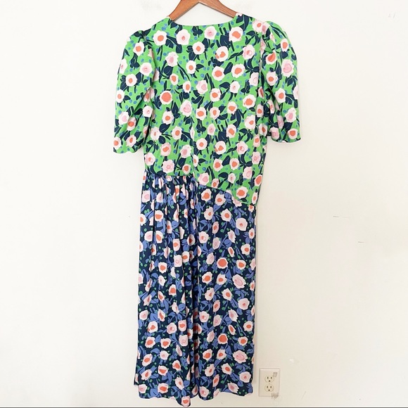 Stine Goya Kori Marketplace Midi Dress Puff Sleeve Size Medium - Picture 6 of 12